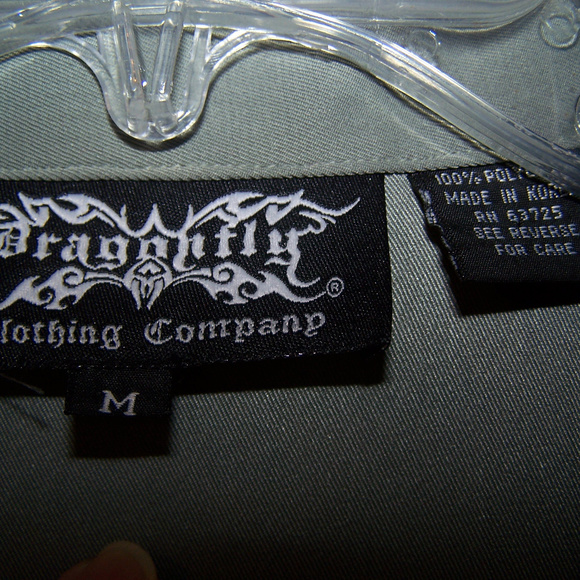 MEN'S DRAGONFLY CLOTHING SOLID GREEN SHIRT S3110 - Picture 4 of 8